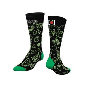 Black Produce Matrix Bamboo Socks