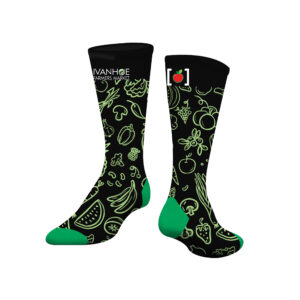 Black Produce Matrix Bamboo Socks